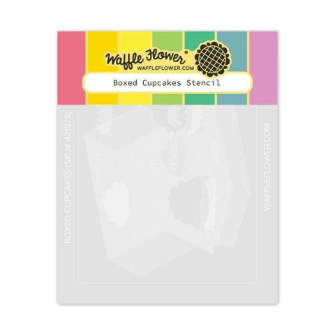 Boxed Cupcakes Stencil
