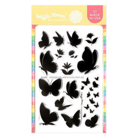 Postage Collage - Wild Butterflies - Clear Stamp Set