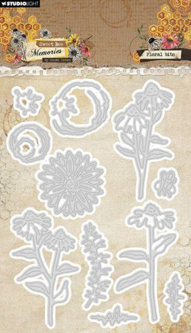 Sweet Bee Memories - Floral Bits Dies