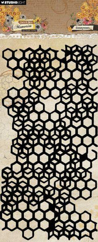 Sweet Bee Memories - Honeycomb Stencil
