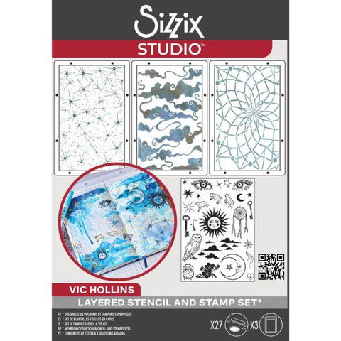 Sizzix Studio - Stamp & Stencil Set - Dreamscape
