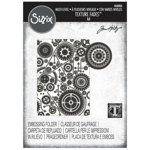Vault Gears - Multi Level Textured Impressions Embossing Folder