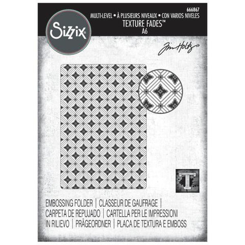 Vault Diamonds - Multi Level Textured Impressions Embossing Folder