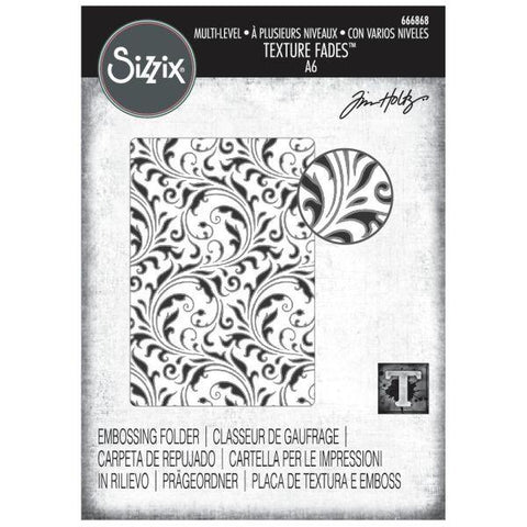 Vault Flourish- Multi Level Textured Impressions Embossing Folder