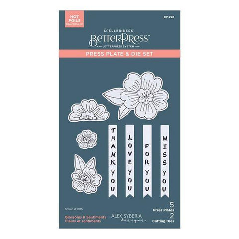 Spring in Kyoto Collection - Blossoms & Sentiments BetterPress Plate & Die Set