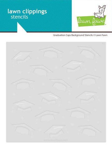 Graduation Caps Background Stencil