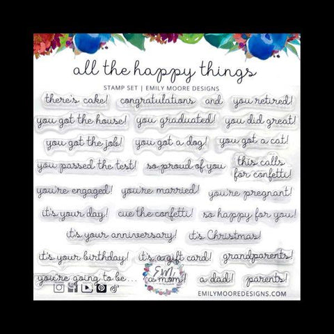 All the Happy Things - Clear Stamps