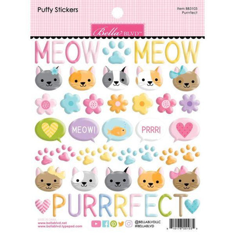 Meow - Puffy Stickers