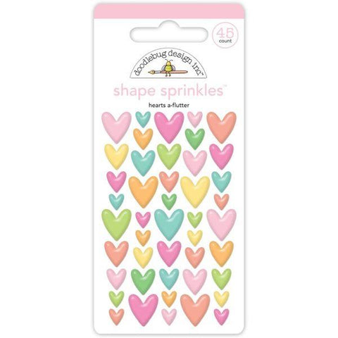 Butterfly Kisses - Enamel Sprinkles - Hearts A Flutter