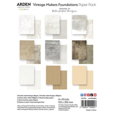 Vintage Makers - 6x8 Paper Pad - Foundations