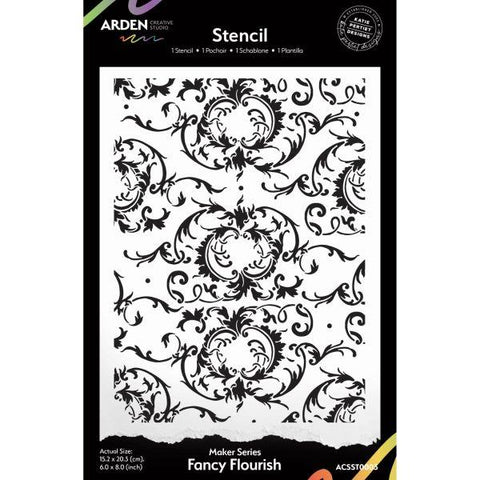 Vintage Makers - Stencil - Fancy Flourish