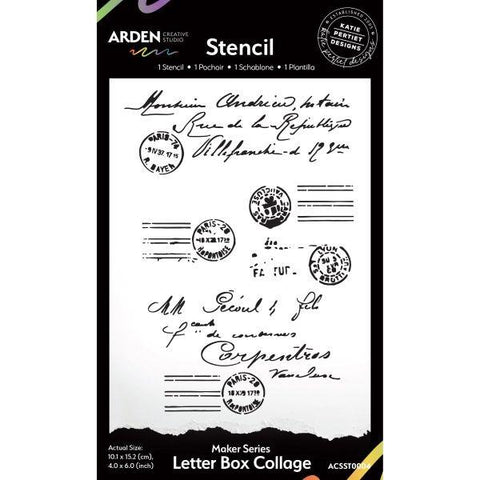 Vintage Makers - Stencil - Letter Box Collage