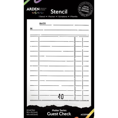 Vintage Makers - Stencil - Guest Check