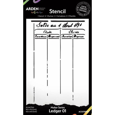Vintage Makers - Stencil - Ledger