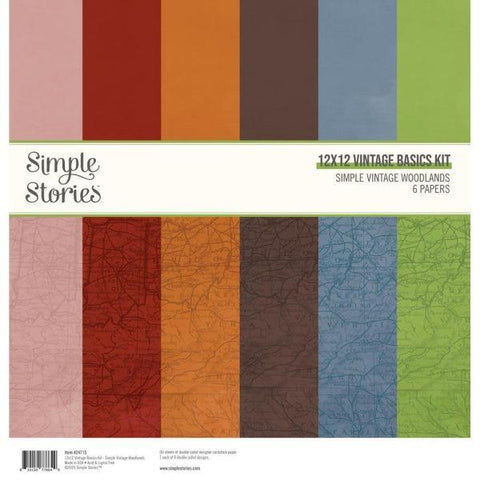 Simple Vintage Woodlands - 12x12 Collectio Pack - Basics