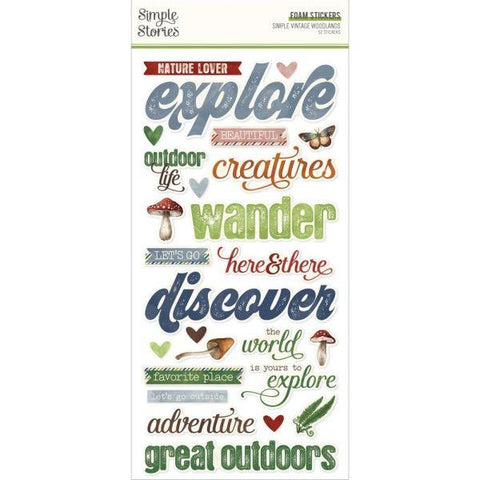 Simple Vintage Woodlands - Foam Stickers
