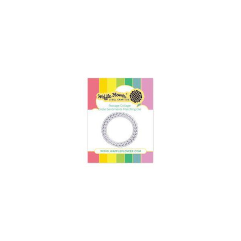 Postage Collage Circle Sentiments - Matching Die