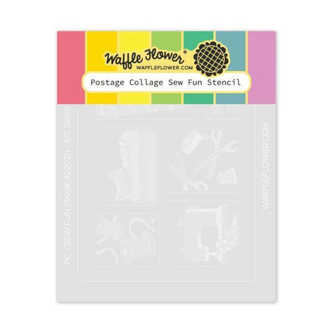 Postage Collage Sew Fun - Layering Stencils