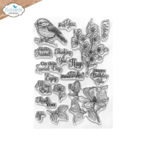 Spring Blossom Collection - Floral Branches & Sentiments Clear Stamps