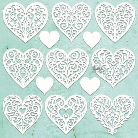 Chippies - Decor - Hearts Filigree