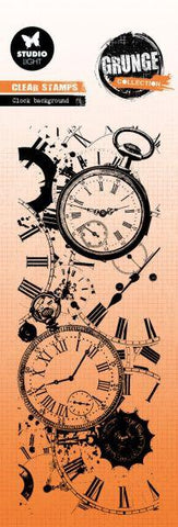 Grunge Collection - Clear Stamps - Clock Background