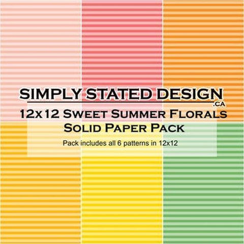 Sweet Summer Florals - 12x12 Collection Pack - Solids
