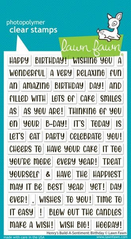 Henry's Build-A-Sentiments:  Birthday - Clear Stamps