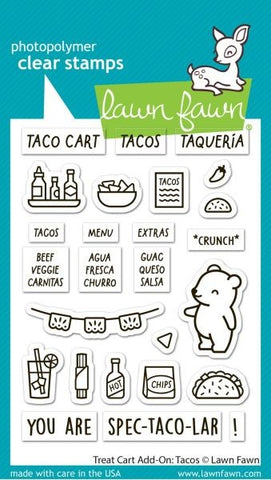 Treat Cart Add-On:  Tacos - Clear Stamps
