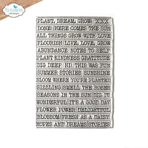 In the Garden Collection - Journal Phrases 5 - Clear Stamps