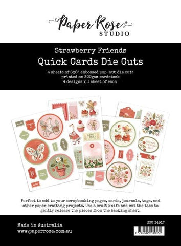 Strawberry Friends - Quick Card Die Cuts