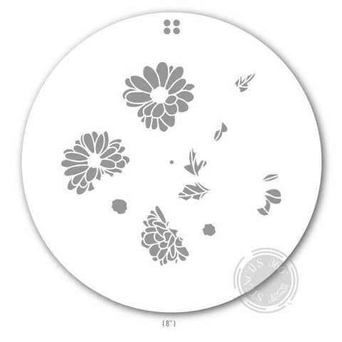 Gebera Daisies Stencils 360