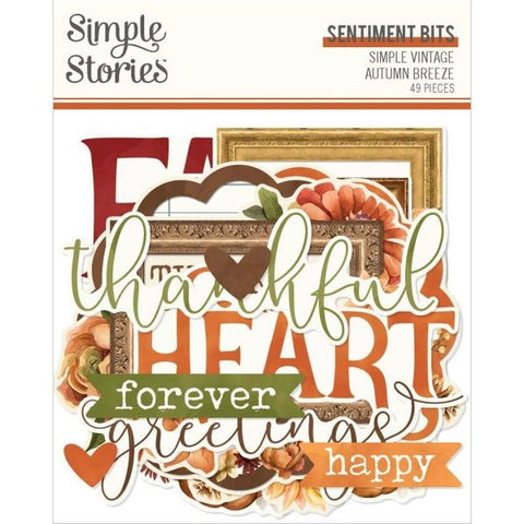 Simple Vintage Autumn Breeze - Sentiment Bits & Pieces