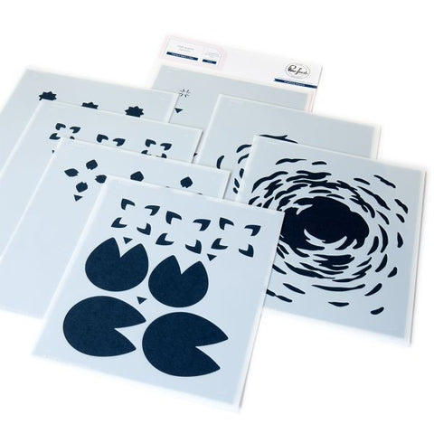 Tranquil Water Lilies - Layering Stencils