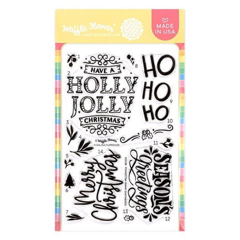 Poinsettia Frame Sentiments - Clear Stamps