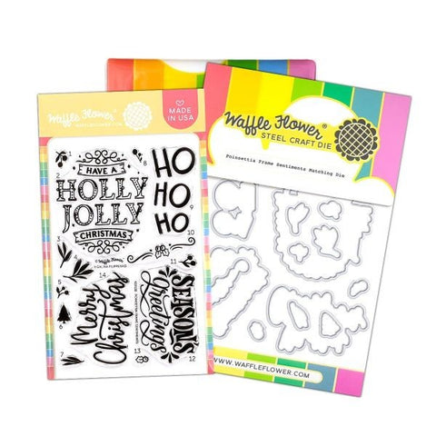 Poinsettia Frame Sentiments - Stamp & Die Combo