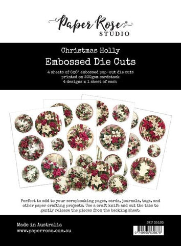 Christmas Holly - Embossed Die Cuts