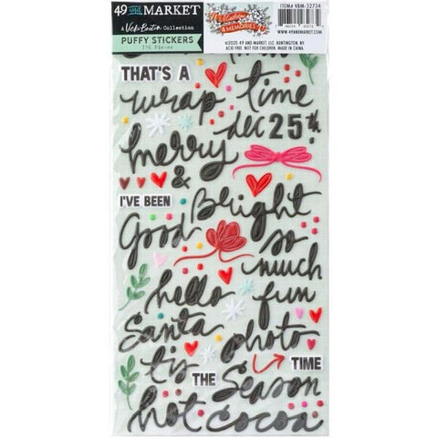 Mistletoe and Memories - Puffy Stickers