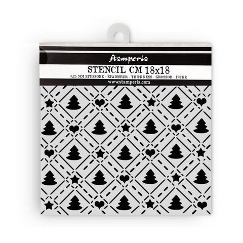 Candy Christmas - Stencil - Tree Pattern