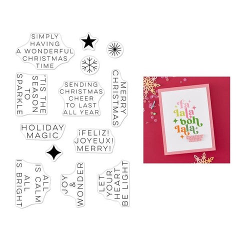 Very Merry Collection - Modern Holiday Greetings Clear Stamps