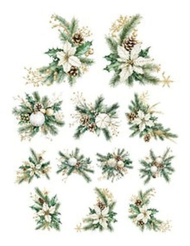 Golden Evergreen - Ephemera - Poinsettias