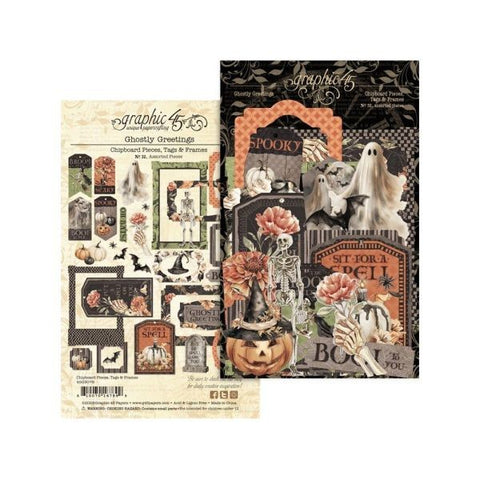 Ghostly Greetings - Chipboard Pieces, Tags & Frames