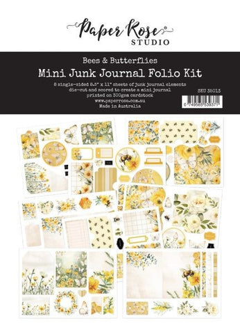 Bees and Butterflies - Mini Junk Journal Folio Kit