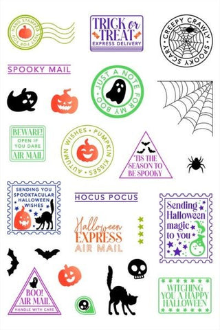 Postage Collage Clear Stamps - Halloween