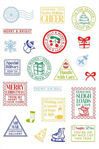Postage Collage Clear Stamps - Season's Greetings