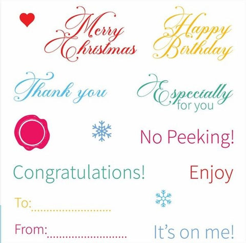 Gift Card Greetings - Clear Stamps