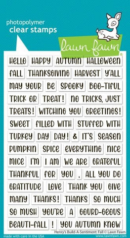 Henry's Build-A-Sentiment:  Fall - Clear Stamps