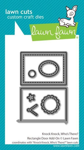 Knock Knock, Who's There? Rectangle Door Add On - Dies