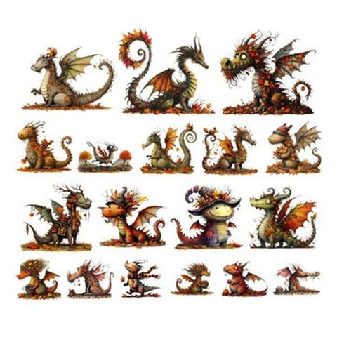 Fall Dragon Ephemera Pack