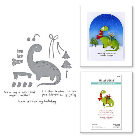 DIno-Sized Holiday Clear Stamp & Die Set - Indpendent Store Exclusive