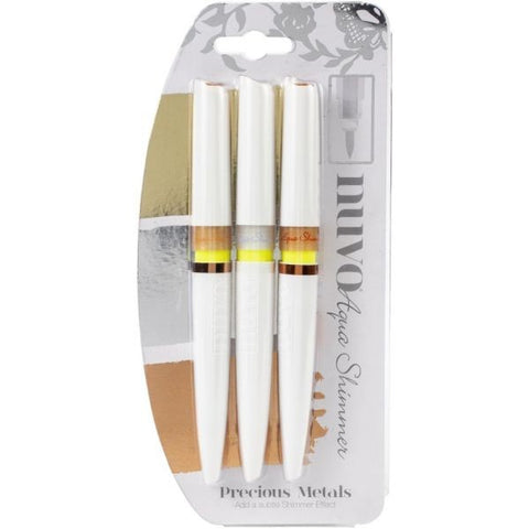 Aqua Shimmer Pens - Precious Metals